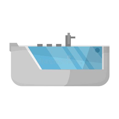 Bath Tub Vector Icon.Cartoon Vector Icon Isolated on White Background ...