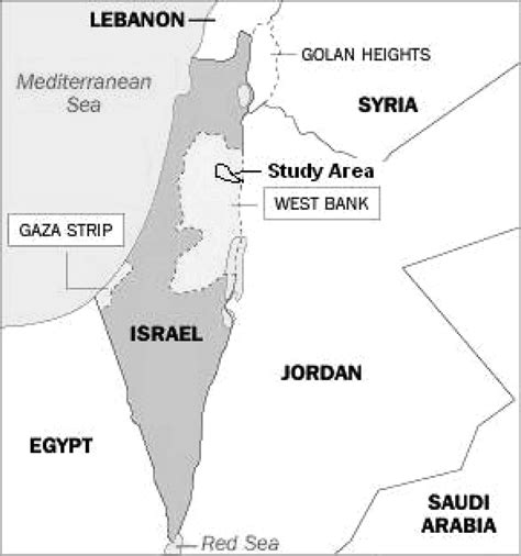 West Bank location map. | Download Scientific Diagram