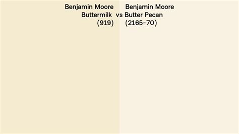 Benjamin Moore Buttermilk vs Butter Pecan side by side comparison