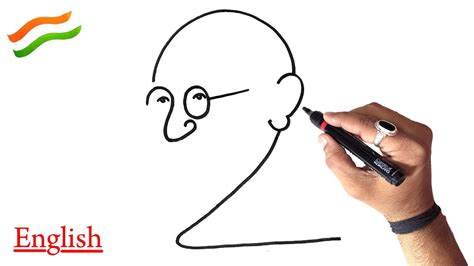 How To Draw Gandhi Easy