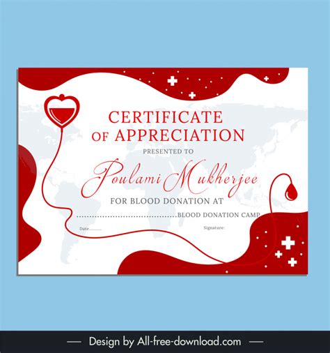 Blood Donation Certificate Background