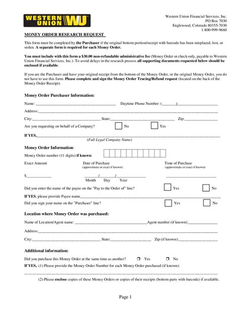 Fill - Free fillable Western Union PDF forms