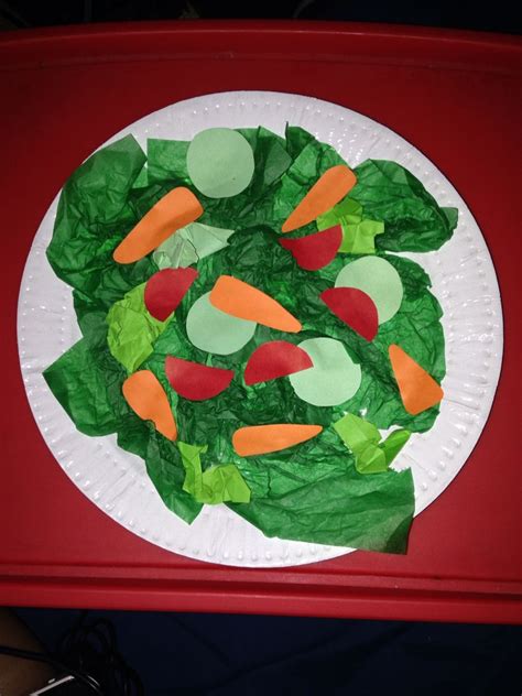 Preschool Veggie Salad Craft | Preschool crafts, Toddler arts and ...