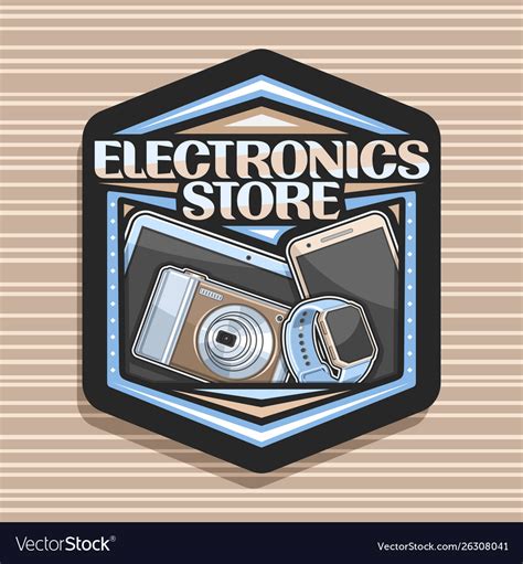 Logo for electronics store Royalty Free Vector Image