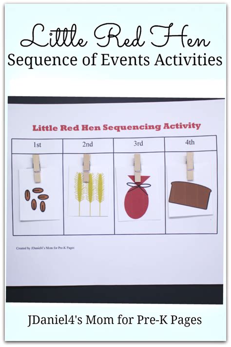 Practicing Sequencing Skills with The Little Red Hen - Pre-K Pages