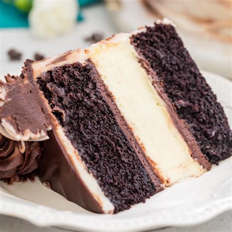 Cheesecake Stuffed Chocolate Cake - Sugar Spun Run