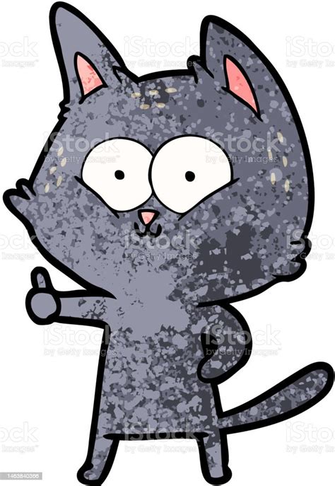 Cartoon Cat Giving Thumbs Up Stock Illustration - Download Image Now ...