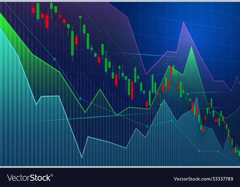 Financial stock market graph on stock market Vector Image