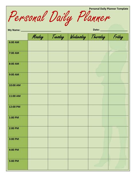 47 Printable Daily Planner Templates (FREE in Word/Excel/PDF)