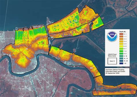 ESA - LIDAR map of New Orleans flooding caused by Hurricane Katrina, 3 ...