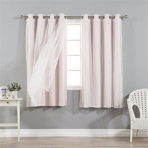 Curtains For Bedroom 63 Inches Long Window Sheer Room Darkening 4 ...