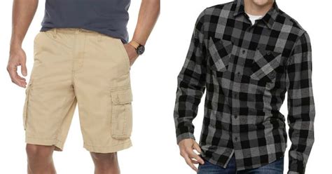 Kohl's Cardholders: Men's Cargo Shorts & Flannel Shirts Only $12.24 ...