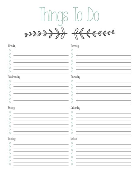 Printable "To Do" List | Designs By Miss Mandee