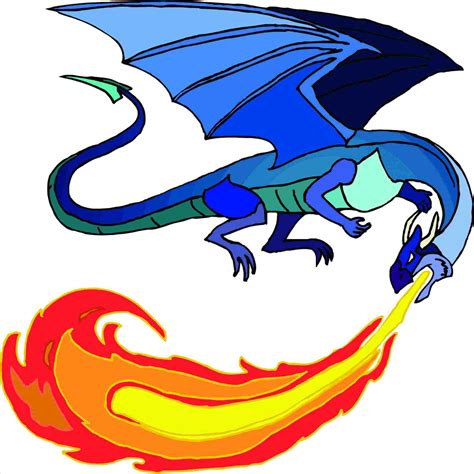 Simple Fire Breathing Dragon Drawing | Free download on ClipArtMag