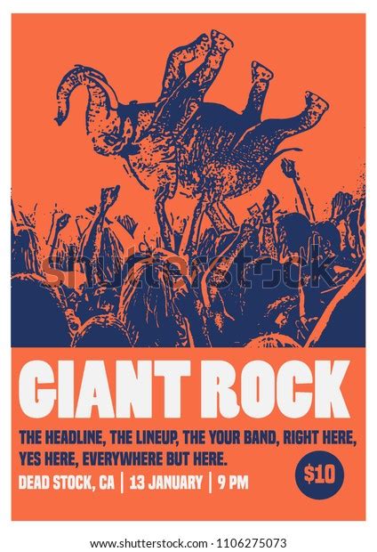 Giant Rock Poster Flyer Template Stock Vector (Royalty Free) 1106275073 ...