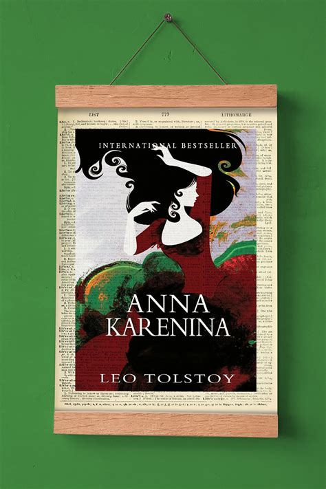 Printable Book Cover of Anna Karenina by Leo Tolstoy, Literary Poster ...