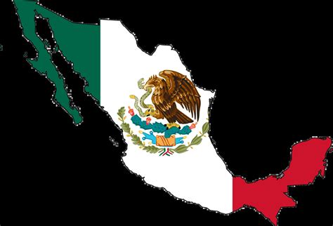 Mexico Flag Map 1 - Mapsof.Net