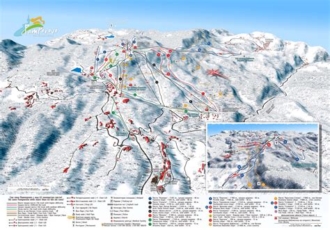 Map Pamporovo Ski Runs 3D map Pamporovo, Winter wersion