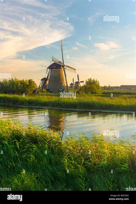 Netherlands, South Holland, Kinderdijk (UNESCO World Heritage Site ...