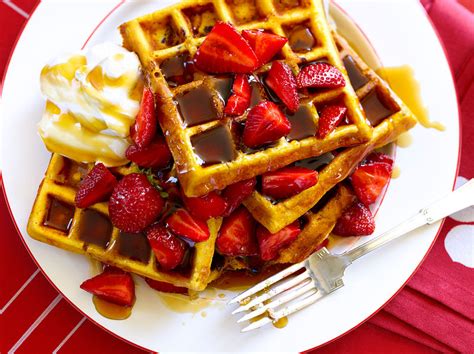 Food & Still Life Photography | strawberry waffles with whipped cream ...