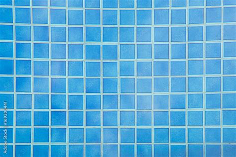 Pool tile texture, Blue tiles mosaic background Stock Photo | Adobe Stock