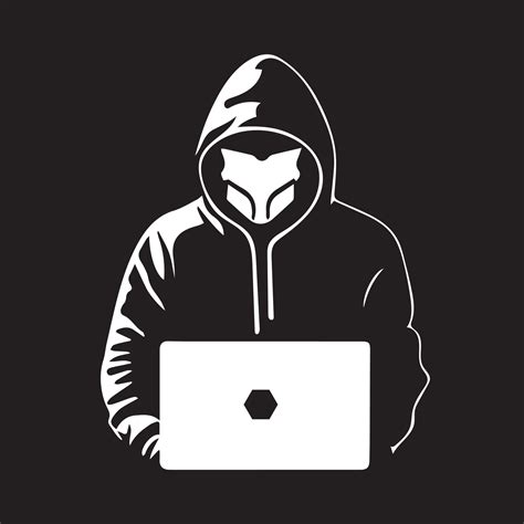 Hacker logo simple minimal vector illustration 14487777 Vector Art at ...