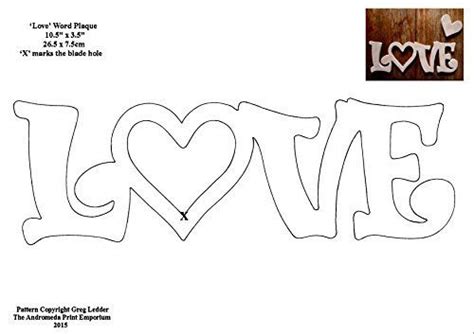 'LOVE' - Scroll Saw / Craft Pattern - 1 Page | Scroll saw patterns free ...