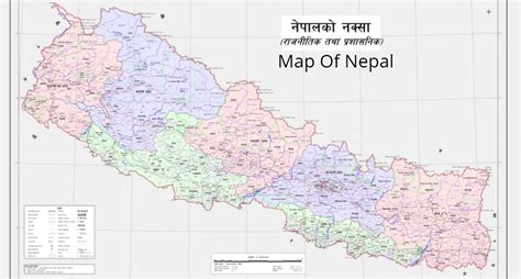 Map Of Nepal With District (Province & Districts) - Updated: Jan 2, 2020