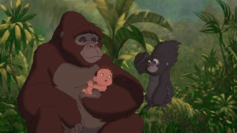 Tarzan with his gorilla mother and best friend, Cartoon Gorilla HD ...