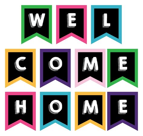 Welcome Home Banner Printable Free | Welcome banner printable, Welcome ...