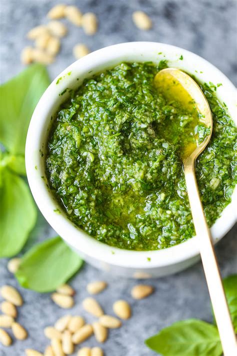 Easy Homemade Pesto - Damn Delicious