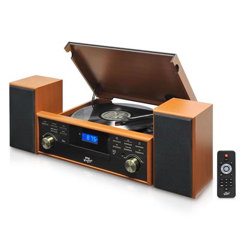 Pyle 97095168M Vintage Retro Classic Style Bluetooth Turntable Speaker ...