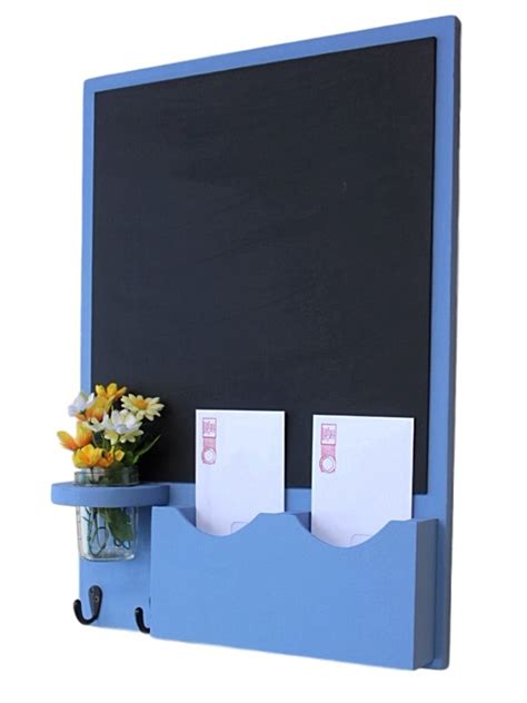 Chalkboard Mail Organizer With Mason Jar Wood Letter - Etsy