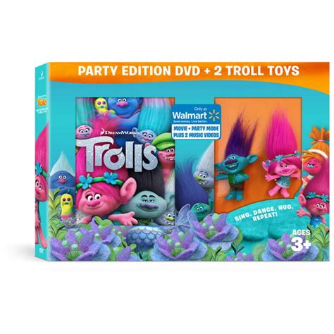 Trolls (DVD + Digital HD + Trolls Toy) (Walmart Exclusive) (Widescreen ...