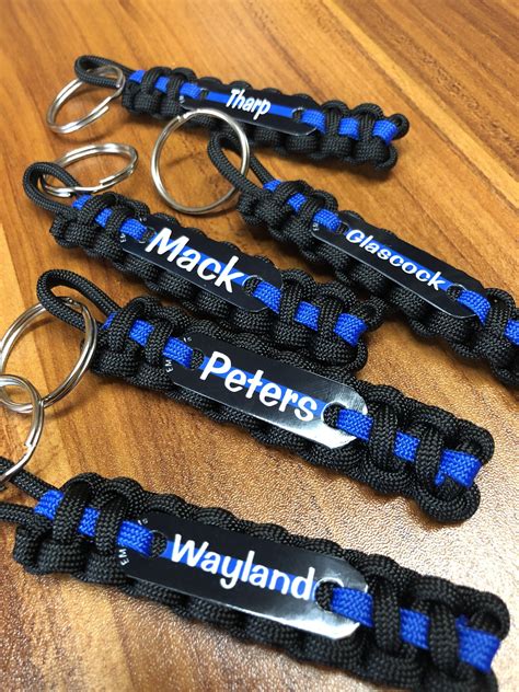 Police officer gift Thin Blue Line keychain Personalized | Etsy | Gifts ...