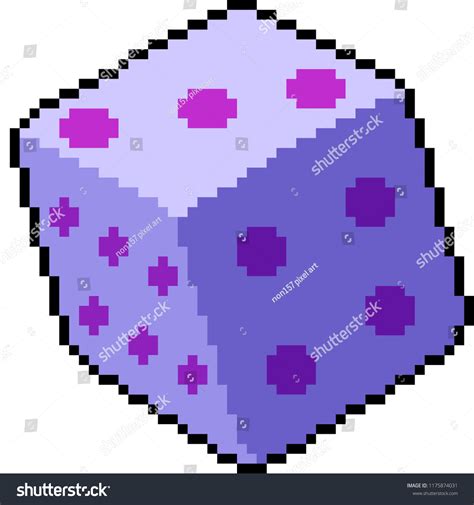 Vector Pixel Art Dice Roll Isolated: vector de stock (libre de regalías ...