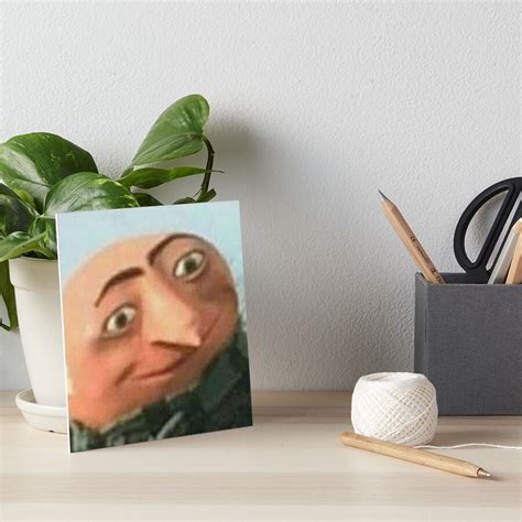 "Gru Meme Face" Art Board Print for Sale by itsjustpeachy | Redbubble