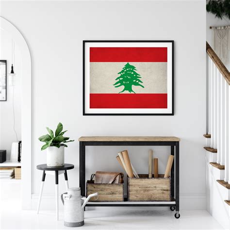 Lebanon Flag Art, Lebanon Flag Print, Lebanese Flag Poster, Country ...