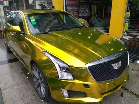 Car Styling Wrap Chrome Gold Car Vinyl film Body Sticker Car Wrap With ...