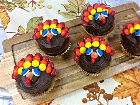 Sour Cream Chocolate Turkey Cupcakes | FaveSouthernRecipes.com