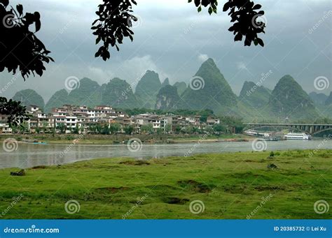 Yangshuo, China: Karst Rock Formations Stock Photo - Image of china ...