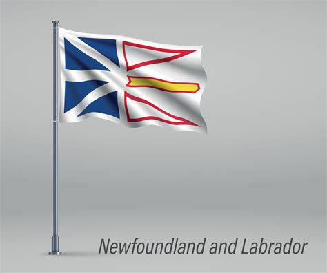 Waving flag of Newfoundland and Labrador - province of Canada on ...