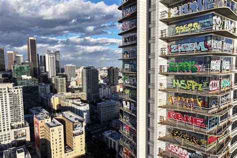 L.A. Skyscrapers Covered in Graffiti - The New York Times