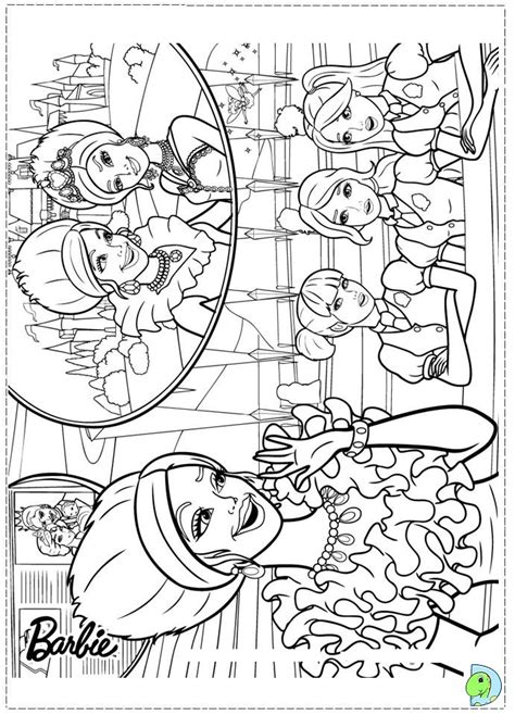 Barbie Princess Charm School Coloring Pages