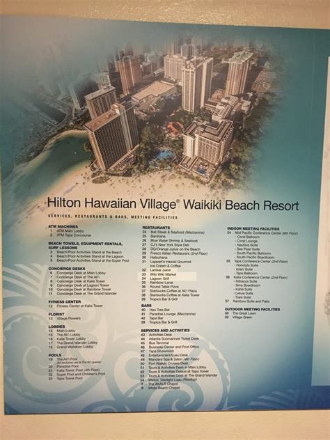 Hilton Hawaiian Village Waikiki Beach Resort Map