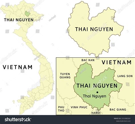 Thai Nguyen Province Location On Map Stock Vector (Royalty Free ...