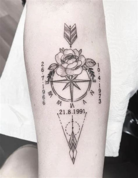 Compass Rose Tattoo Ankle