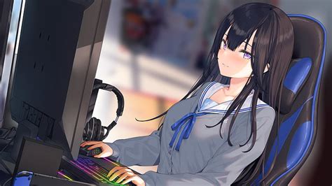 Anime Gamer Girl Wallpaper