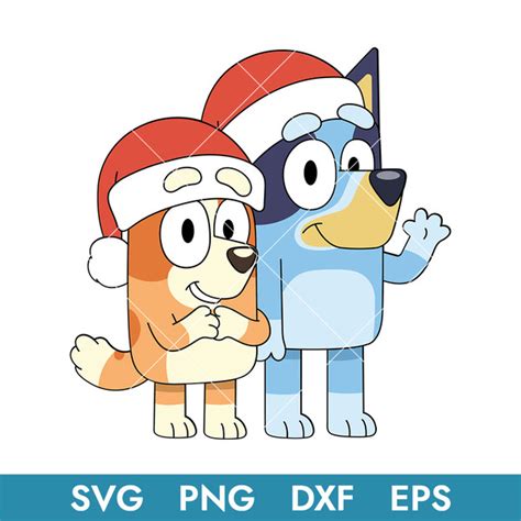 Bluey and Bingo Christmas Svg, Bluey Svg, Bluey, Blue, Blue | Inspire ...