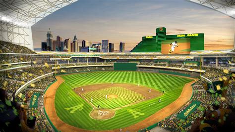 Athletics release first renderings of proposed ballpark in Las Vegas ...